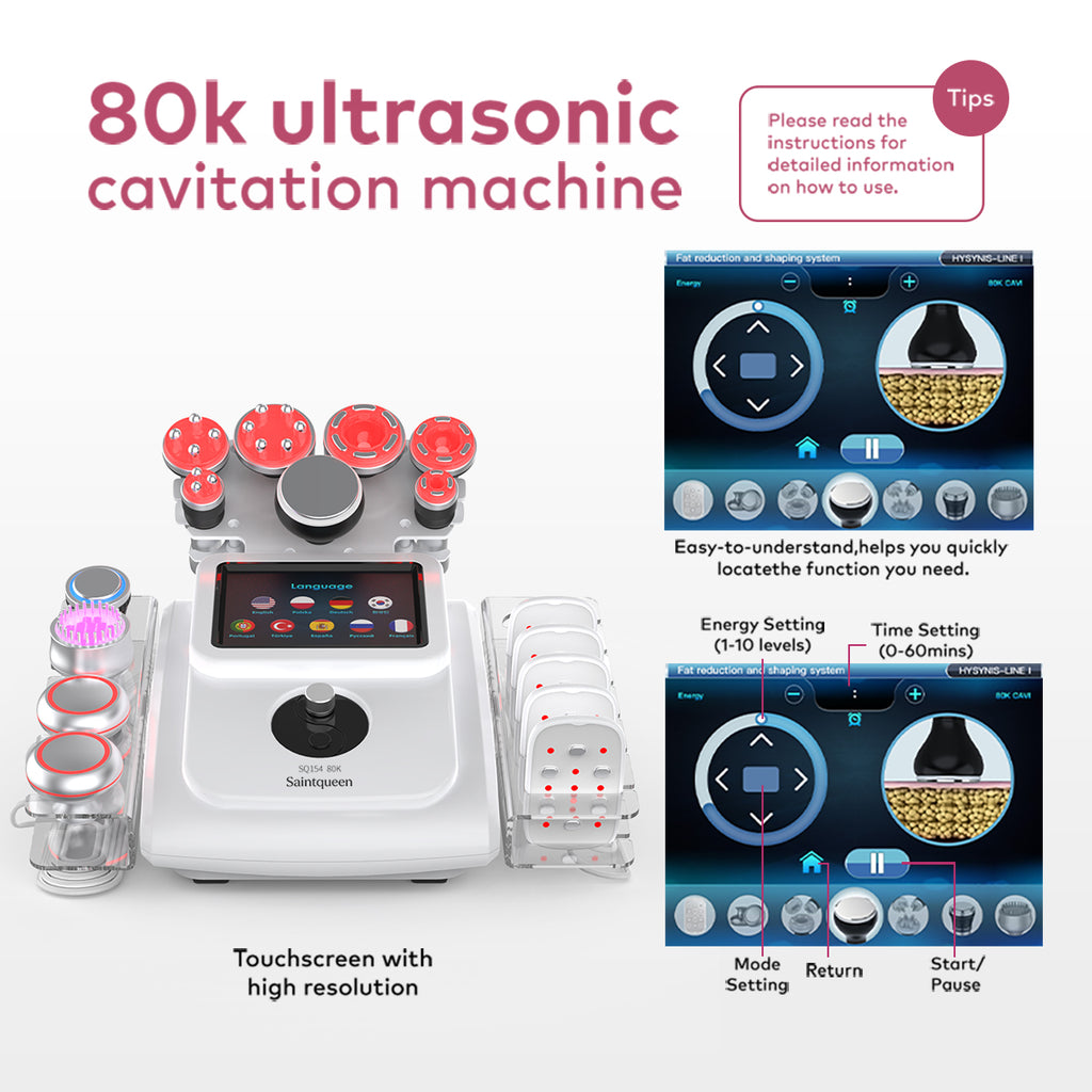 SQ154B Max – urządzenie do kawitacji 80K 11 w 1 z RF, EMS i chłodzeniem
