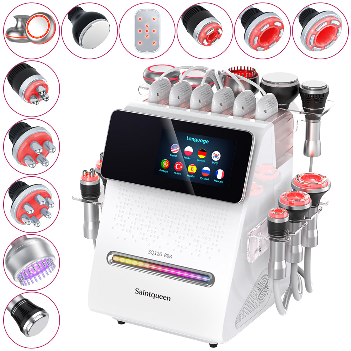 SQ126A Max – urządzenie do kawitacji 80K 11 w 1 z RF, EMS i panelami laserowymi Główne zdjęcie produktu
