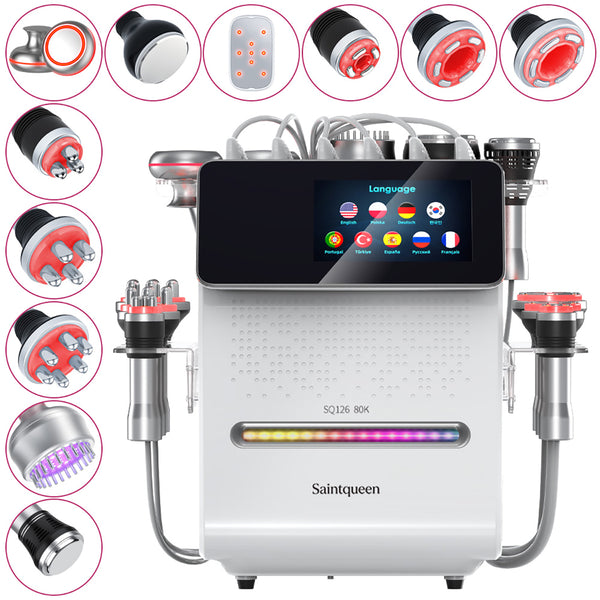 SQ126A Max – urządzenie do kawitacji 80K 11 w 1 z RF, EMS i panelami laserowymi