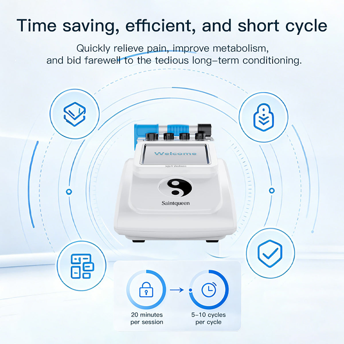 SQ174 — pneumatyczny masażer ciała z 5 głowicami