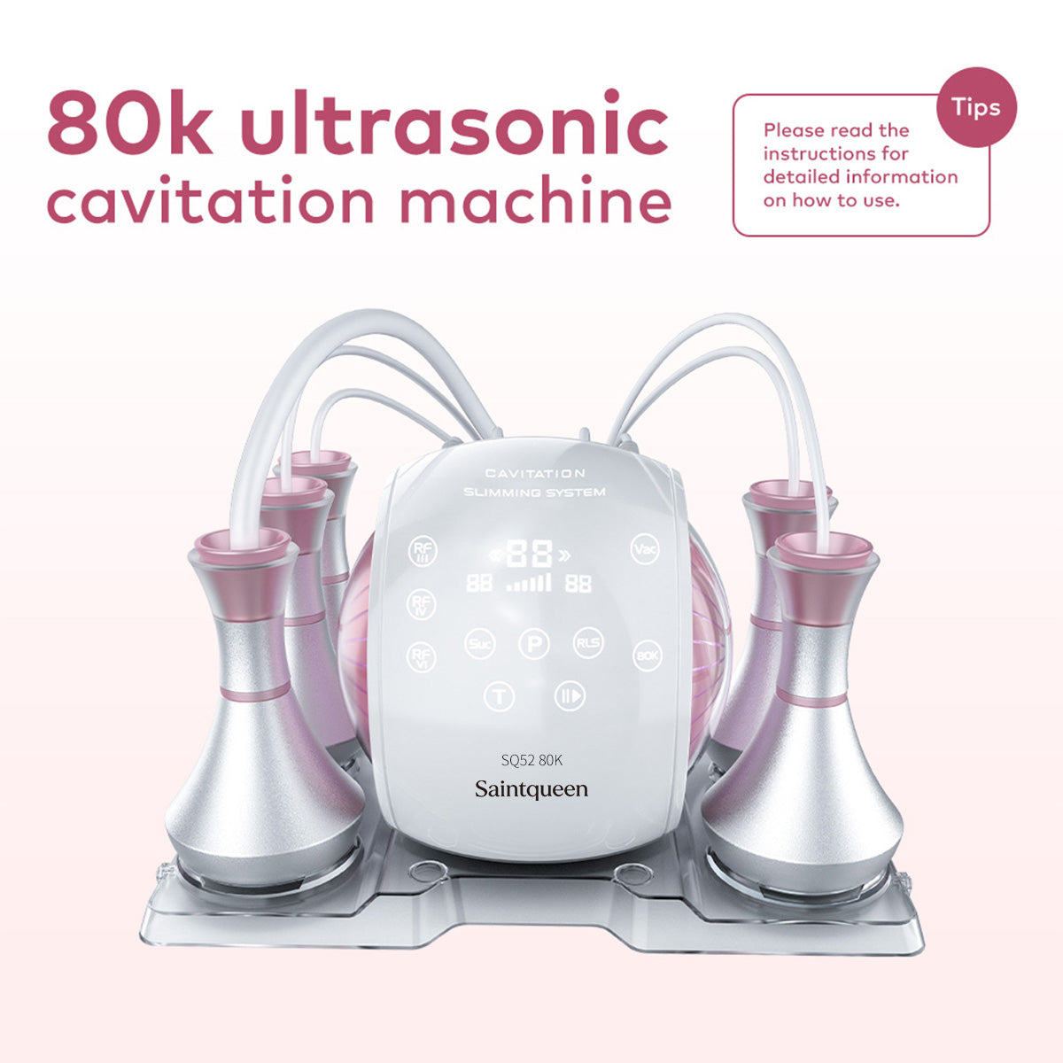 SQ52 Pro – urządzenie do kawitacji 80K 5 w 1 z RF i masażem próżniowym