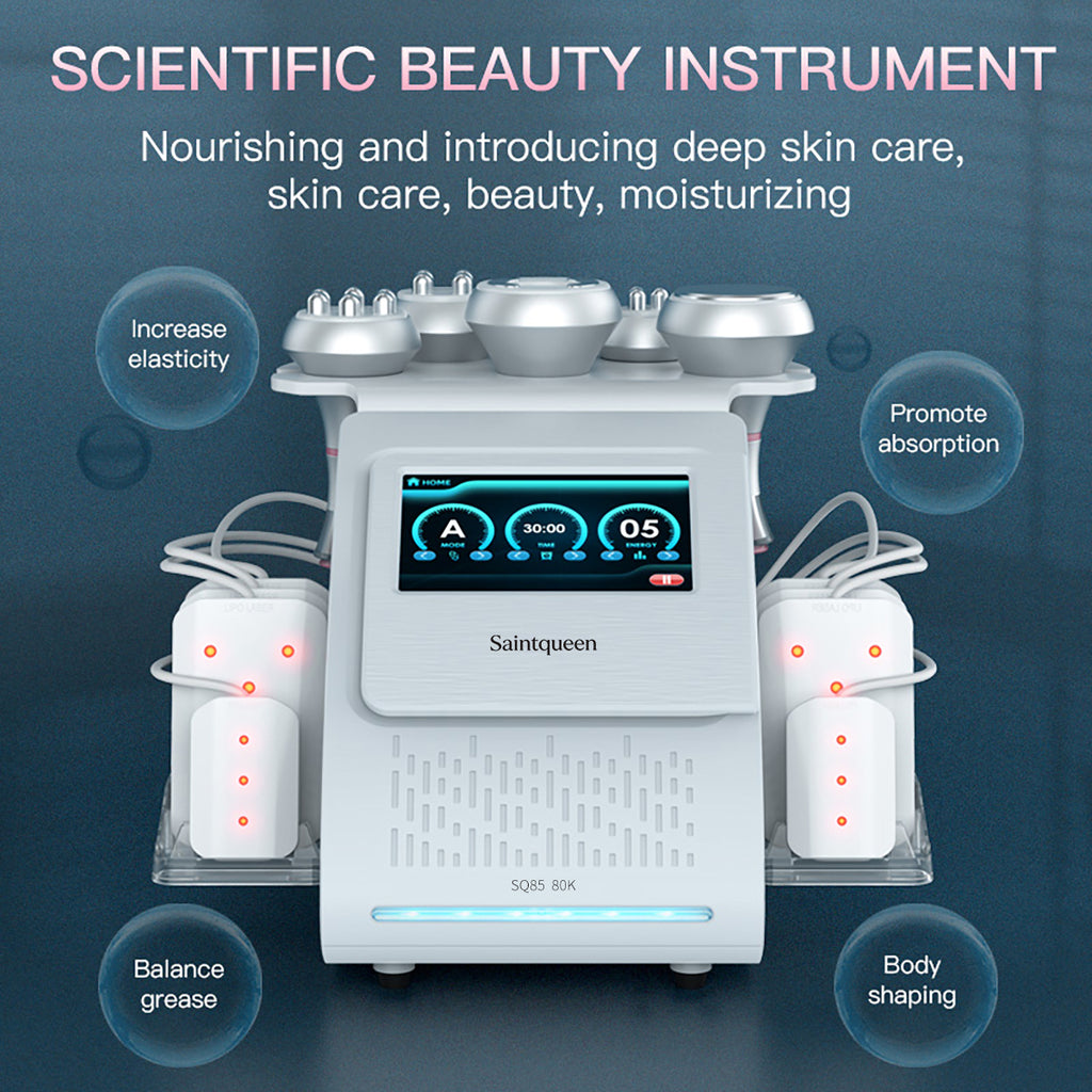 SQ85C Pro – urządzenie do kawitacji 80K 6 w 1 z RF i panelami laserowymi