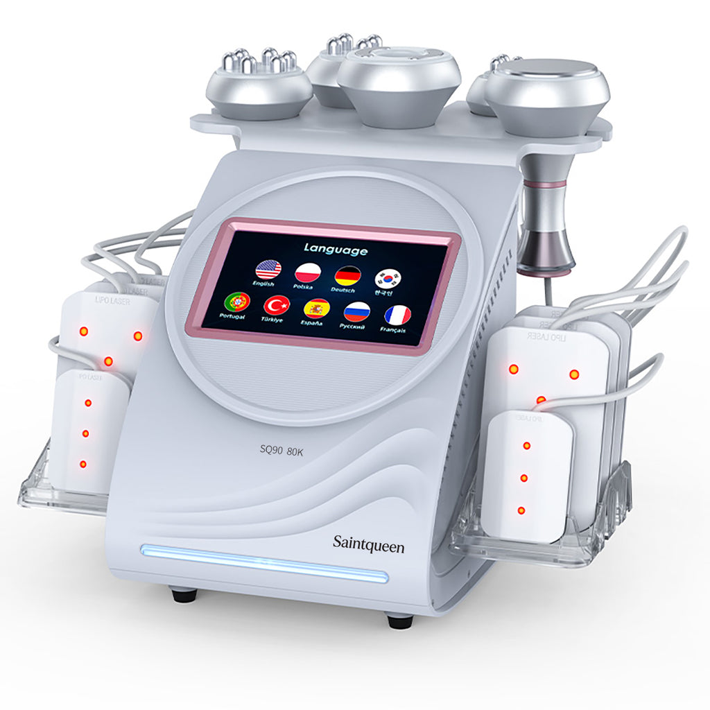SQ90C Pro – urządzenie do kawitacji 80K 6 w 1 z RF i panelami laserowymi