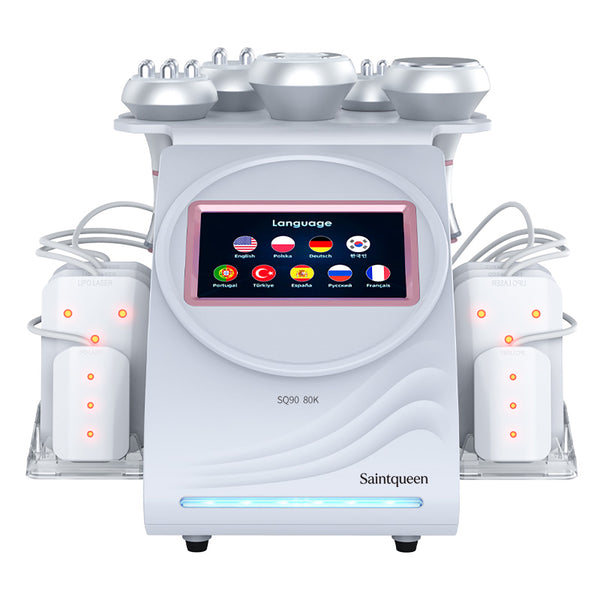 SQ90C Pro – urządzenie do kawitacji 80K 6 w 1 z RF i panelami laserowymi