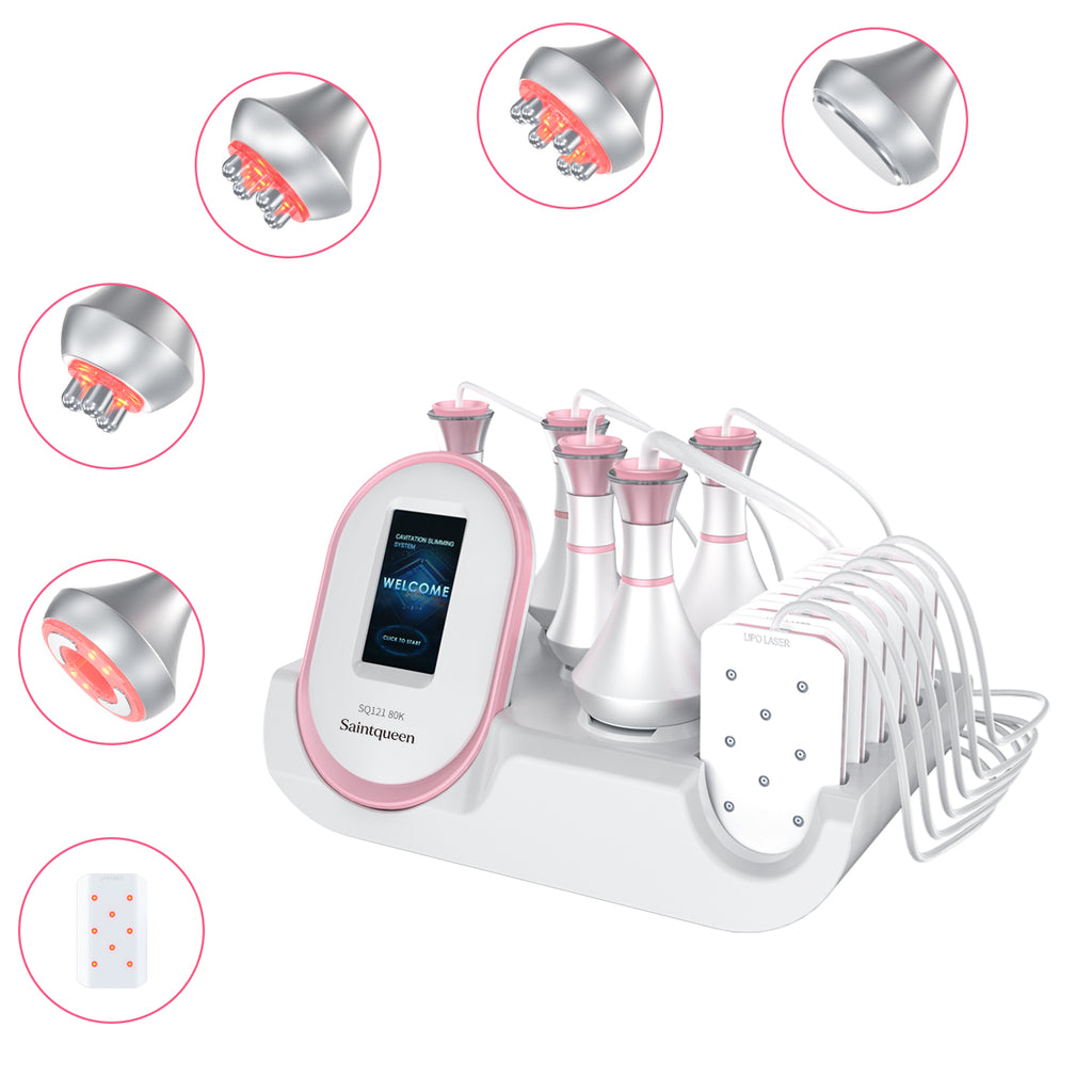 SQ121A Pro – urządzenie do kawitacji 80K 6 w 1 z RF i panelami laserowymi