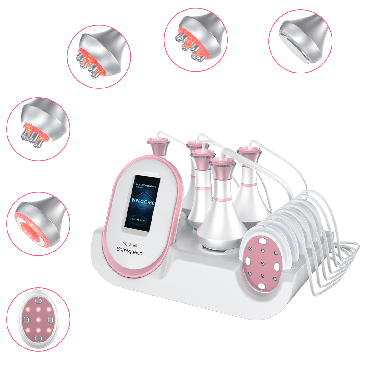 SQ121B Pro – urządzenie do kawitacji 80K 6 w 1 z RF, EMS i mikroprądami