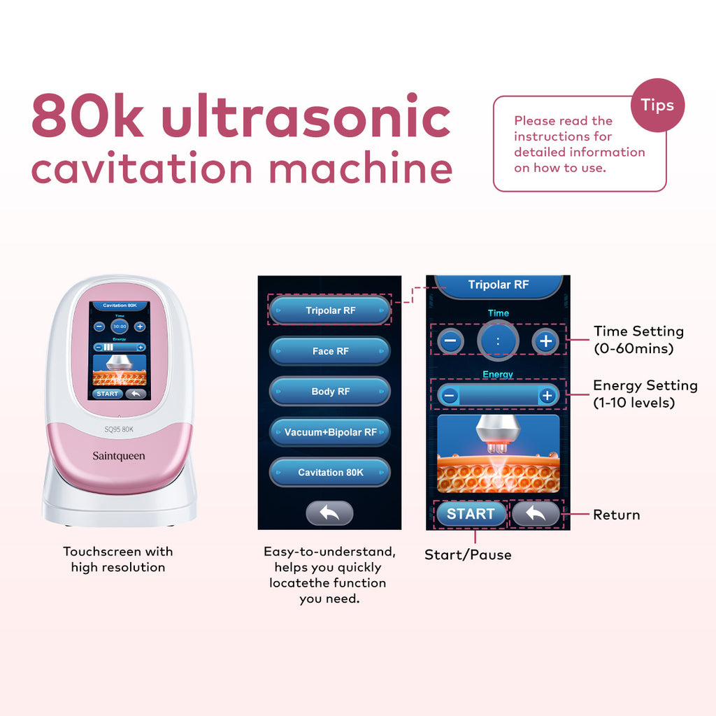 SQ95A Pro – urządzenie do kawitacji 80K 5 w 1 z RF i masażem próżniowym